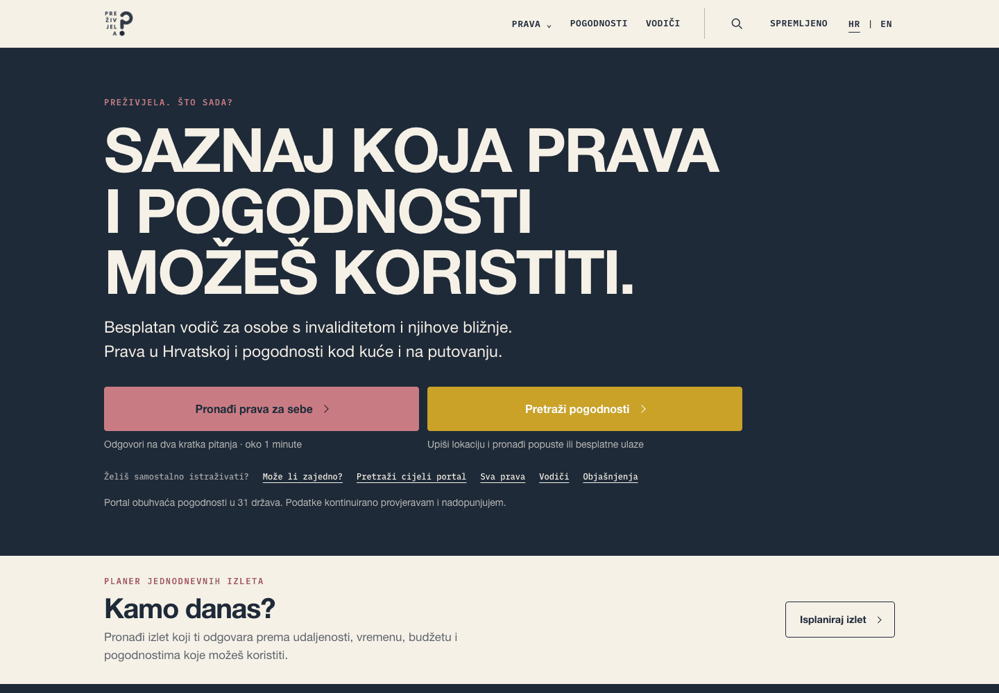 Screenshot portala